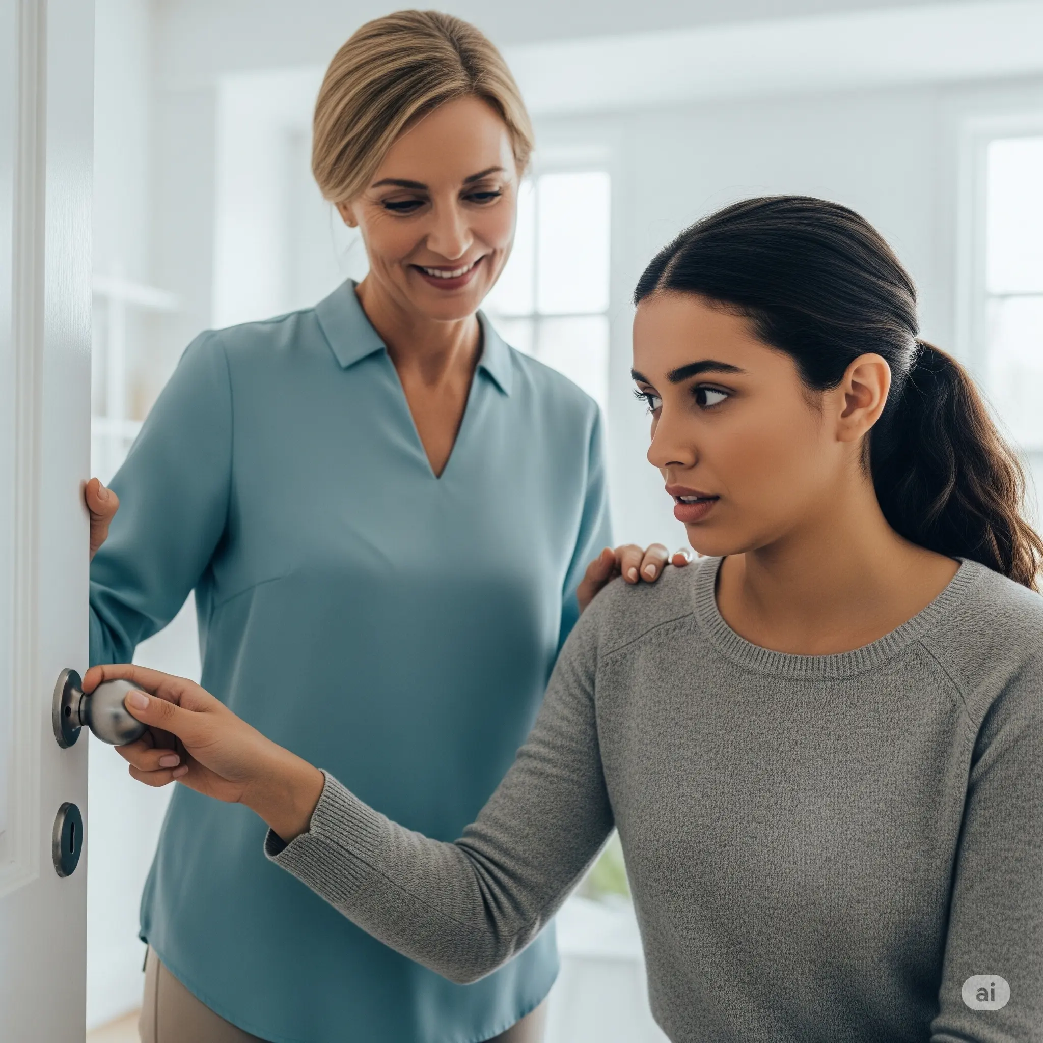 Therapist supporting a person practicing exposure and response prevention (ERP) therapy for OCD.
