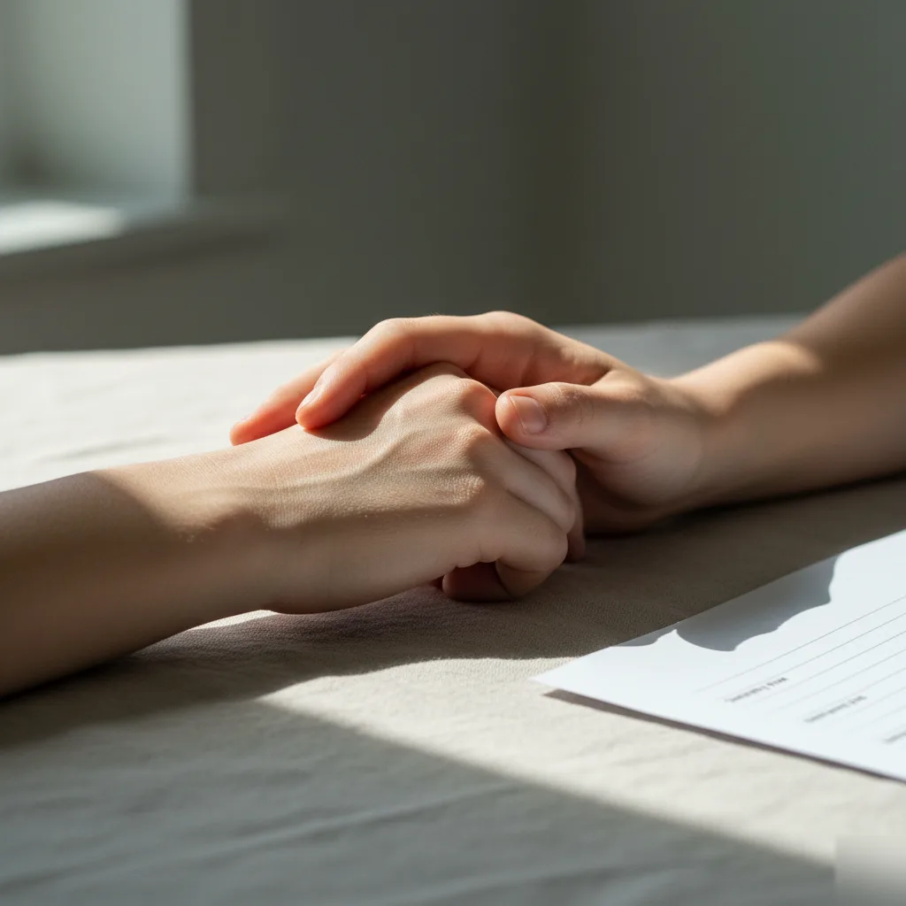Client and counselor writing a crisis safety plan together