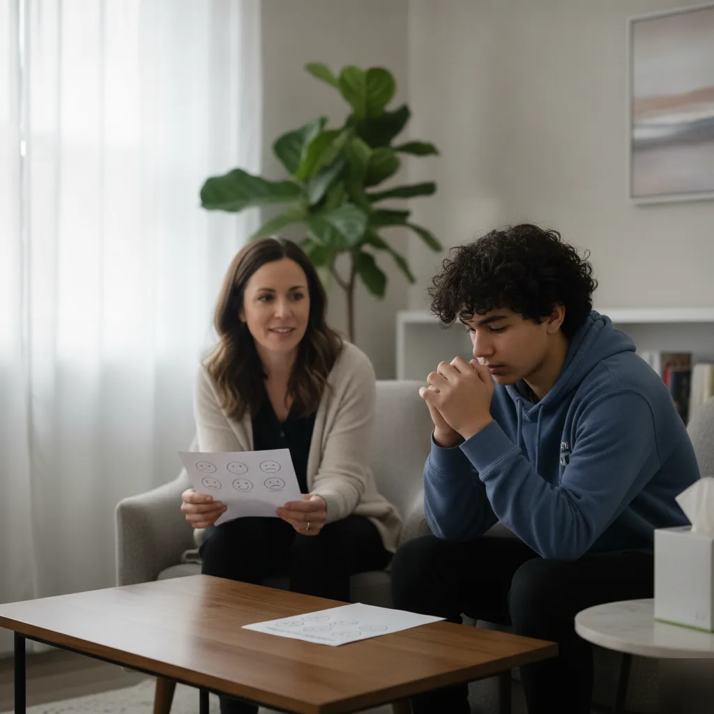 Autism Masking Teen Counseling Session Minneapolis