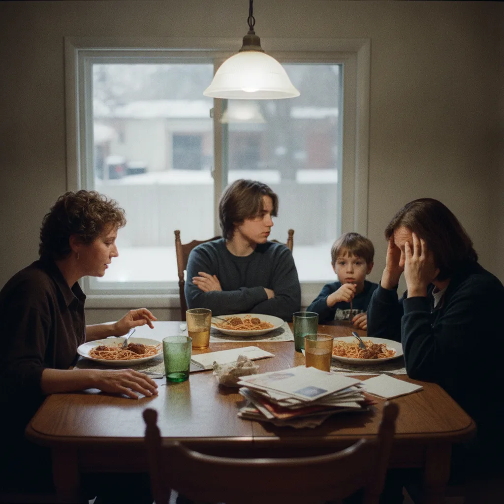 Family discussing conflict and relationship challenges while working toward resolution in Minneapolis