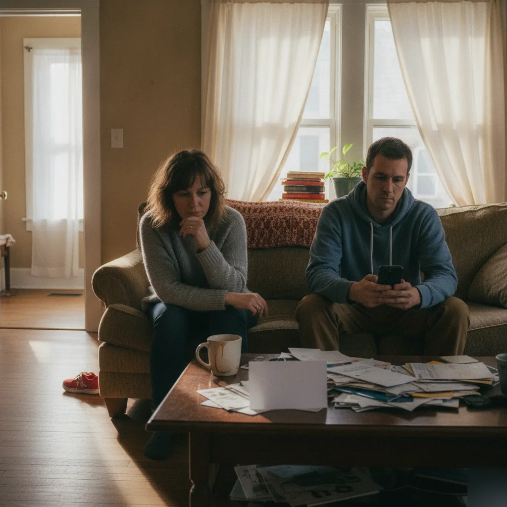 Couple discussing marriage counseling and relationship challenges in Minneapolis